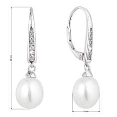 Evolution Group Půvabné stříbrné náušnice s pravými říčními perlami 21059.1