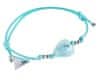 Tyrkysový náramek Turquoise Caress s ryzím stříbrem v perle Lampglas BLH12