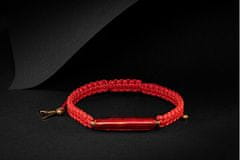 Lampglas Ochraňující červený náramek Shamballa Red Line s 24kt zlatem v perle Lampglas BSHX4