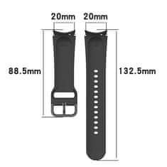 4wrist Řemínek pro Samsung Watch4 - Silicone Black