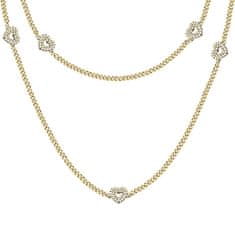 Morellato Elegantní pozlacený náhrdelník se srdíčky Incontri SAUQ03