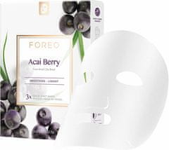 Foreo Vyhlazující plátýnková maska pro zralou pleť Acai Berry (Smoothing Sheet Mask) 3 x 20 g