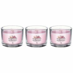 Yankee Candle Sada votivních svíček ve skle Pink Cherry Vanilla 3 x 37 g