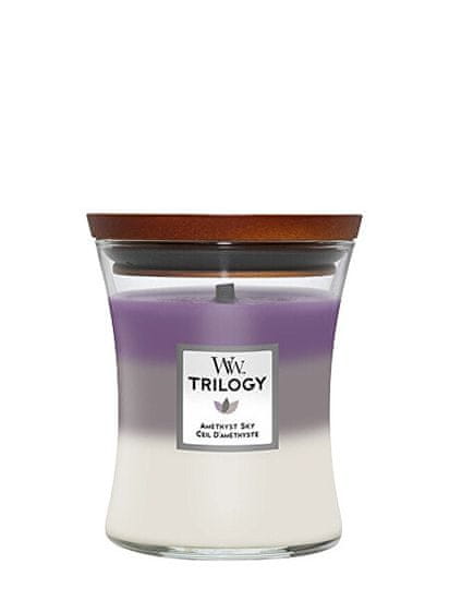 Woodwick Vonná svíčka střední Trilogy Amethyst Sky 275 g