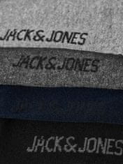 Jack&Jones 10 PACK - pánské ponožky JACJENS 12125756 Dark Grey Melange