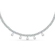 Morellato Luxusní ocelový náhrdelník s krystaly Poetica SAUZ05