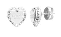 Guess Blyštivé srdíčkové náušnice Fine Heart JUBE01427JWRHT/U