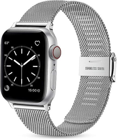 4wrist Milánský tah pro Apple Watch - Silver 42/44/45/49 mm