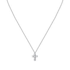 Morellato Půvabný stříbrný náhrdelník s křížkem Small Cross Tesori SAIW118