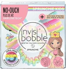 Invisibobble Dětská gumička do vlasů se stuhou Kids Slim Sprunchie Let‘s Chase Rainbows