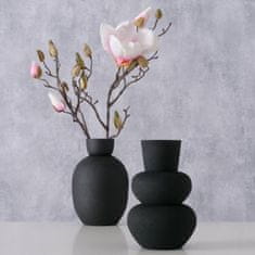 Boltze Černá kovová váza MAYNAR, 17 cm