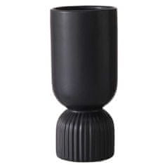 Boltze Černá keramická váza GINO, 23 cm