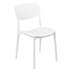 5five Plastová židle do jídelny, 46 x 54,5 x 79 cm barva bílá