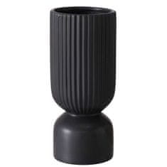 Boltze Černá keramická váza GINO, 23 cm barva černá