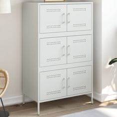 Vidaxl Skříň highboard bílá 68 x 39 x 113 cm ocel