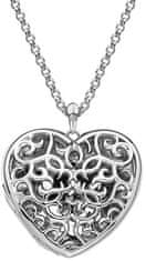 Hot Diamonds Něžný náhrdelník pro ženy Large Heart Filigree Locket DP669 (řetízek, přívěsek)