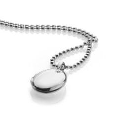 Hot Diamonds Stříbrný náhrdelník Hot Diamonds Memoirs Oval Locket DP493 (řetízek, přívěsek)