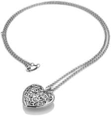 Hot Diamonds Něžný náhrdelník pro ženy Large Heart Filigree Locket DP669 (řetízek, přívěsek)