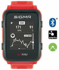 Sigma Pulsmetr iD.TRI BASIC Neon Red 24230