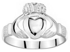 Silvego Dámský celostříbrný prsten Claddagh ZTR96391 (Obvod 56 mm)