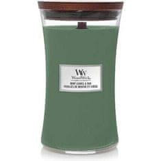 Woodwick Vonná svíčka váza velká Mint Leaves & Oak 609,5 g