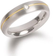 Boccia Titanium Titanový snubní prsten s diamantem 0130-06 (Obvod 49 mm)