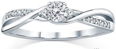 Silvego Stříbrný prsten s krystaly Swarovski FNJR085sw (Obvod 57 mm)