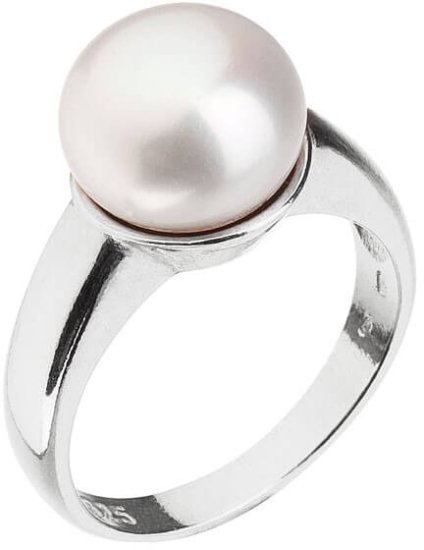Evolution Group Stříbrný perlový prsten Pavona 25001.1