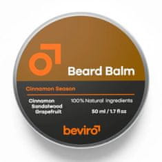 Beviro Balzám na vousy s vůní grepu, skořice a santalového dřeva (Beard Balm) (Objem 50 ml)