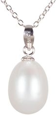 JwL Luxury Pearls Stříbrný náhrdelník s pravou perlou JL0436 (řetízek, přívěsek) (Délka 55 cm)
