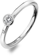 Hot Diamonds Luxusní stříbrný prsten s topazem a diamantem Willow DR206 (Obvod 58 mm)