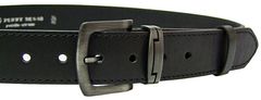 Penny Belts Pánský kožený opasek 9-1-60 black (Délka pásku 115 cm)