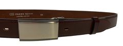 Penny Belts Pánský kožený společenský opasek 35-020-4PS-40 brown (Délka pásku 95 cm)