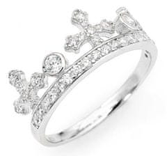Amen Originální stříbrný prsten se zirkony Crowns AC1 (Obvod 52 mm)