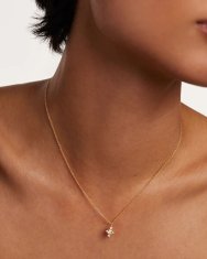 PDPAOLA Třpytivý pozlacený náhrdelník LAURA CO01-480-U (řetízek, přívěsek)