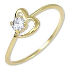 Brilio Zásnubní prsten s krystalem Srdce 226 001 01033 (Obvod 52 mm)