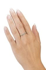 Brilio Půvabný prsten s krystaly ze zlata 229 001 00810 (Obvod 54 mm)