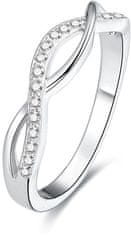 Beneto Stříbrný prsten s krystaly AGG190 (Obvod 50 mm)