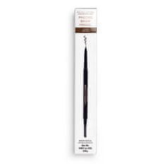 Makeup Revolution Precizní tužka na obočí s kartáčkem (Precise Brow Pencil) 0,05 g (Odstín Dark Brown)