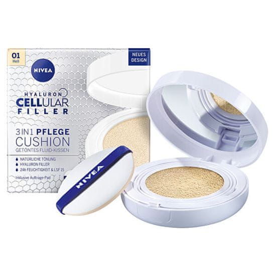 Nivea Pečující tónovací krém v houbičce 3 v 1 Hyaluron Cellular Filler 15 g