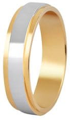 Beneto Exclusive Dámský bicolor prsten z oceli SPD05 (Obvod 49 mm)