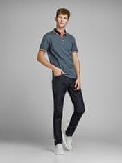 Jack&Jones Pánské polo triko Slim Fit JJEPAULOS 12136668 Denim Blue (Velikost S)