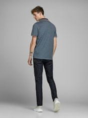 Jack&Jones Pánské polo triko Slim Fit JJEPAULOS 12136668 Denim Blue (Velikost S)