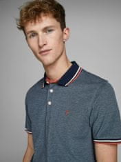 Jack&Jones Pánské polo triko Slim Fit JJEPAULOS 12136668 Denim Blue (Velikost S)