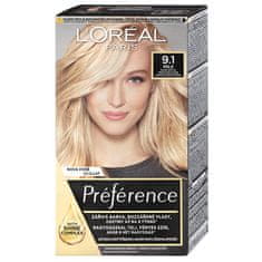 L’ORÉAL PARIS Permanentní barva na vlasy Préférence (Odstín 10.21 Stockholm Velmi světlá perlová blond)