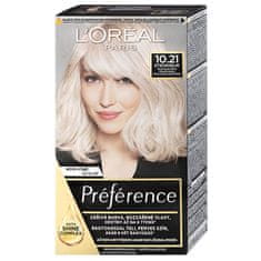 L’ORÉAL PARIS Permanentní barva na vlasy Préférence (Odstín 10.21 Stockholm Velmi světlá perlová blond)