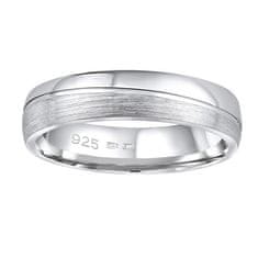 Silvego Snubní stříbrný prsten Glamis pro muže i ženy QRD8453M (Obvod 48 mm)