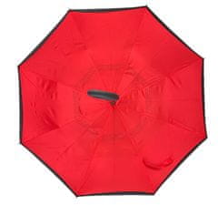 Blooming Brollies Dámský holový deštník Inside out Plain Red Umbrella EDIORED