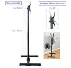 Fiber Mounts FM11 stojan na televize a monitory 13" - 43", nastavení výšky a náklonu obrazovky