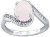 Silvego Stříbrný prsten s přírodním růženínem JST14809RO (Obvod 56 mm)